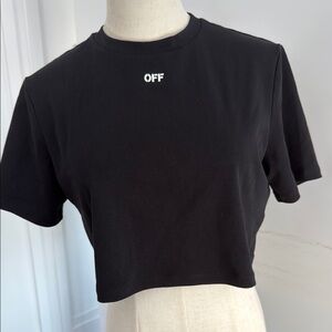 Off Black Cropped T-Shirt